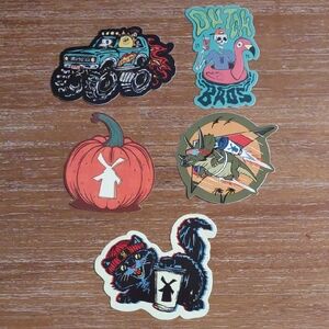Dutch Bros Sticker Set with Fun Designs, Pumpkin, Halloween, Monster Truck